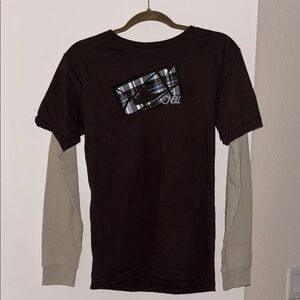 O'Neill Brown Tee with Tan Sleeves